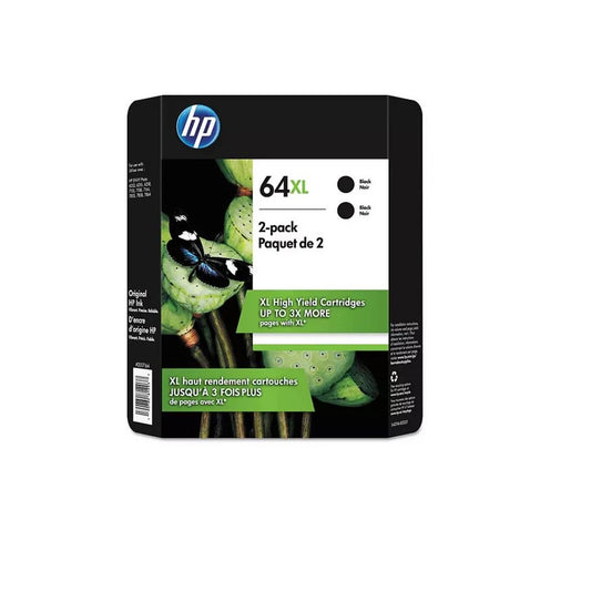 HP 64XL Black Ink Cartridges Twin Pack X4D94BN