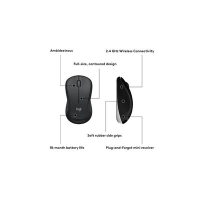 Logitech MK540 Full-size Advanced Wireless Membrane Keyboard/Mouse for PC Black