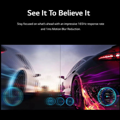 LG 24” UltraGear FHD (1920 x 1080), 1ms, 165Hz Gaming Monitor Black 24GQ40W-B