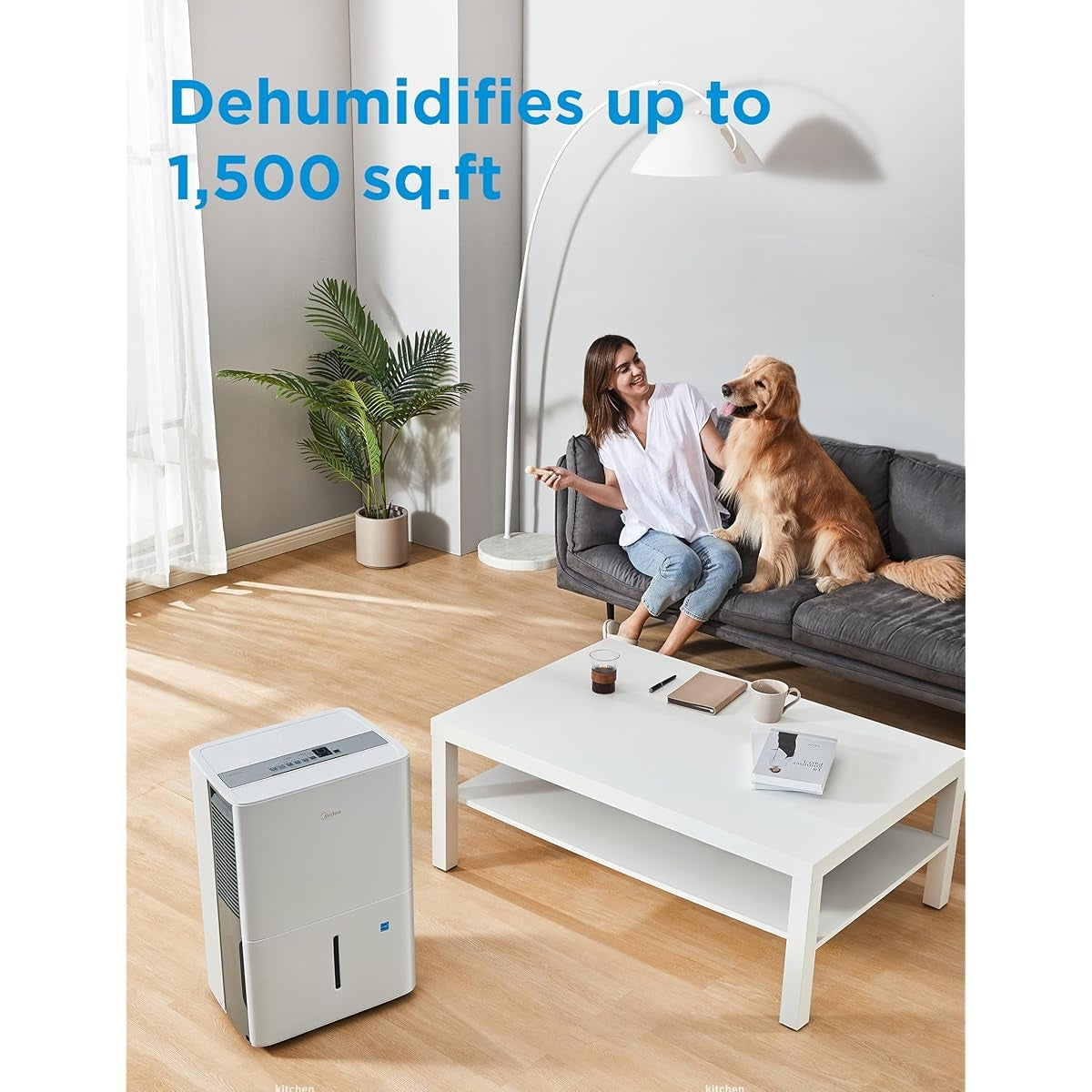 Midea 22 pt. EasyDry Dehumidifier for spaces up to 1,500 sq. ft. MAD22C1AWS