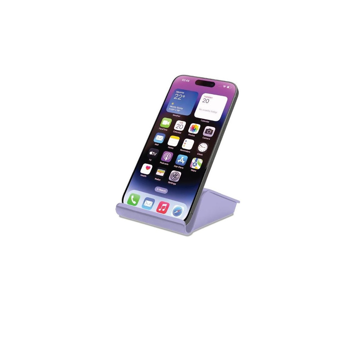 iHome 4 Port USB (1 USB-C, 3 USB-A) Charging Hub with Phone Holder - Pastel Purple 2IHCH2267PPLCB