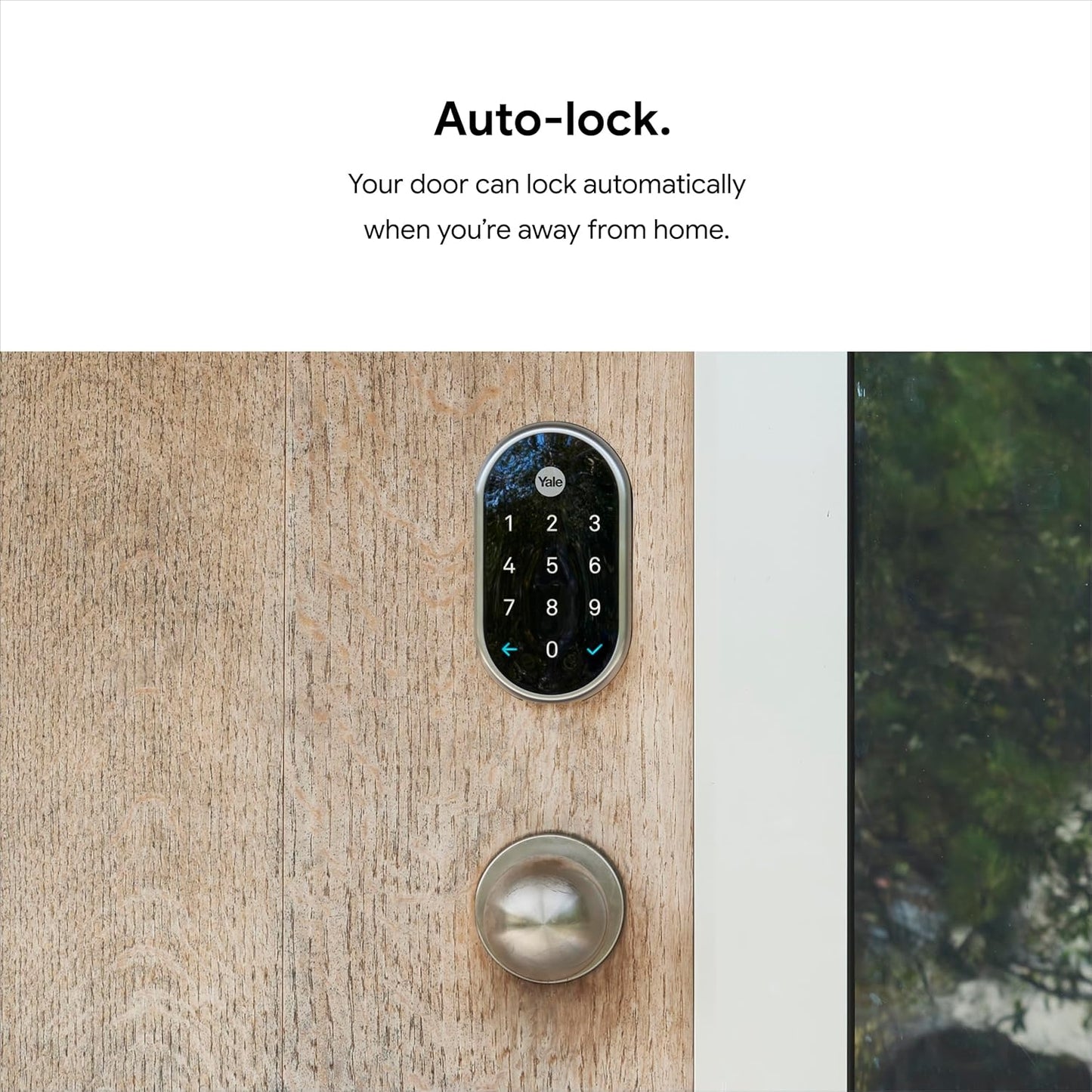 Nest x Yale - Smart Lock Wi-Fi Replacement Deadbolt with App/Keypad/Voice assistant Access - Satin Nickel