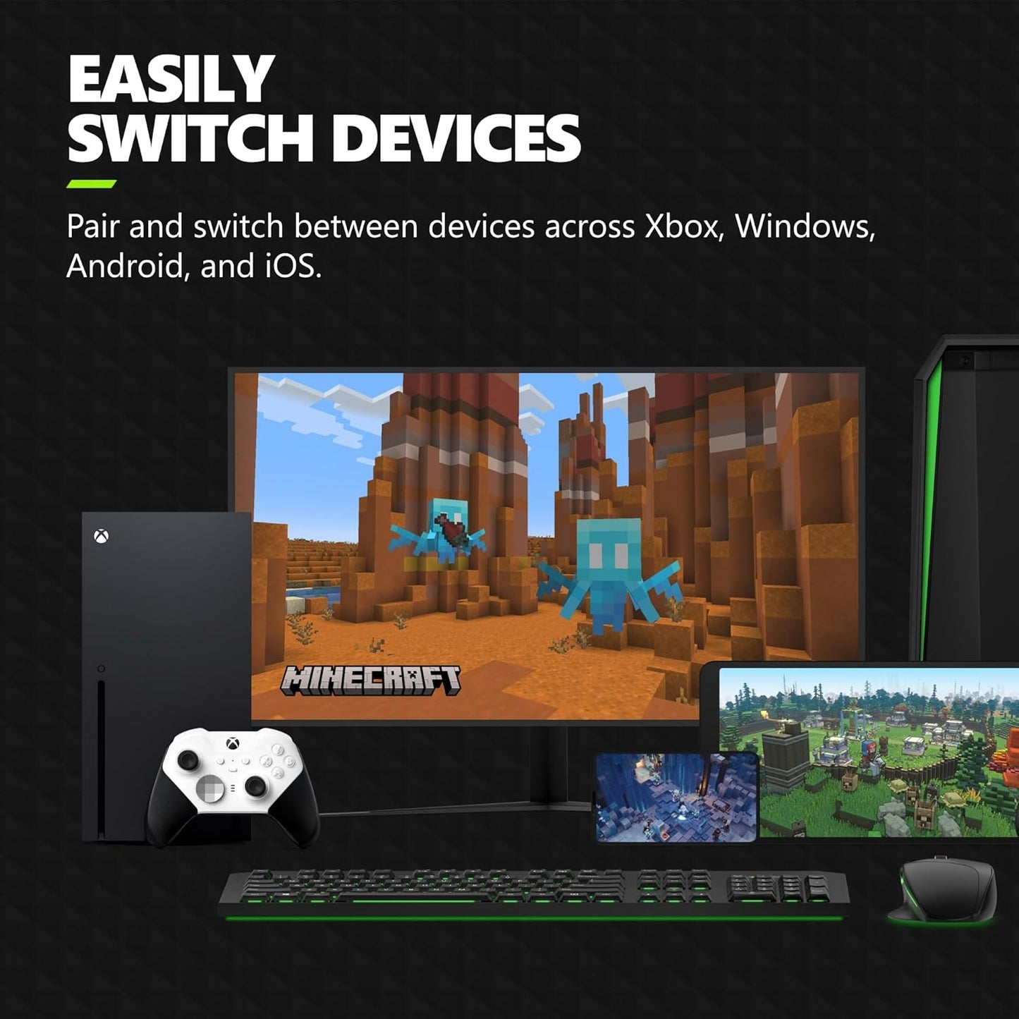 Microsoft - XBOX Elite Series 2 Core Wireless Controller for XBOX Series X, XBOX Series S, XBOX One, PCs