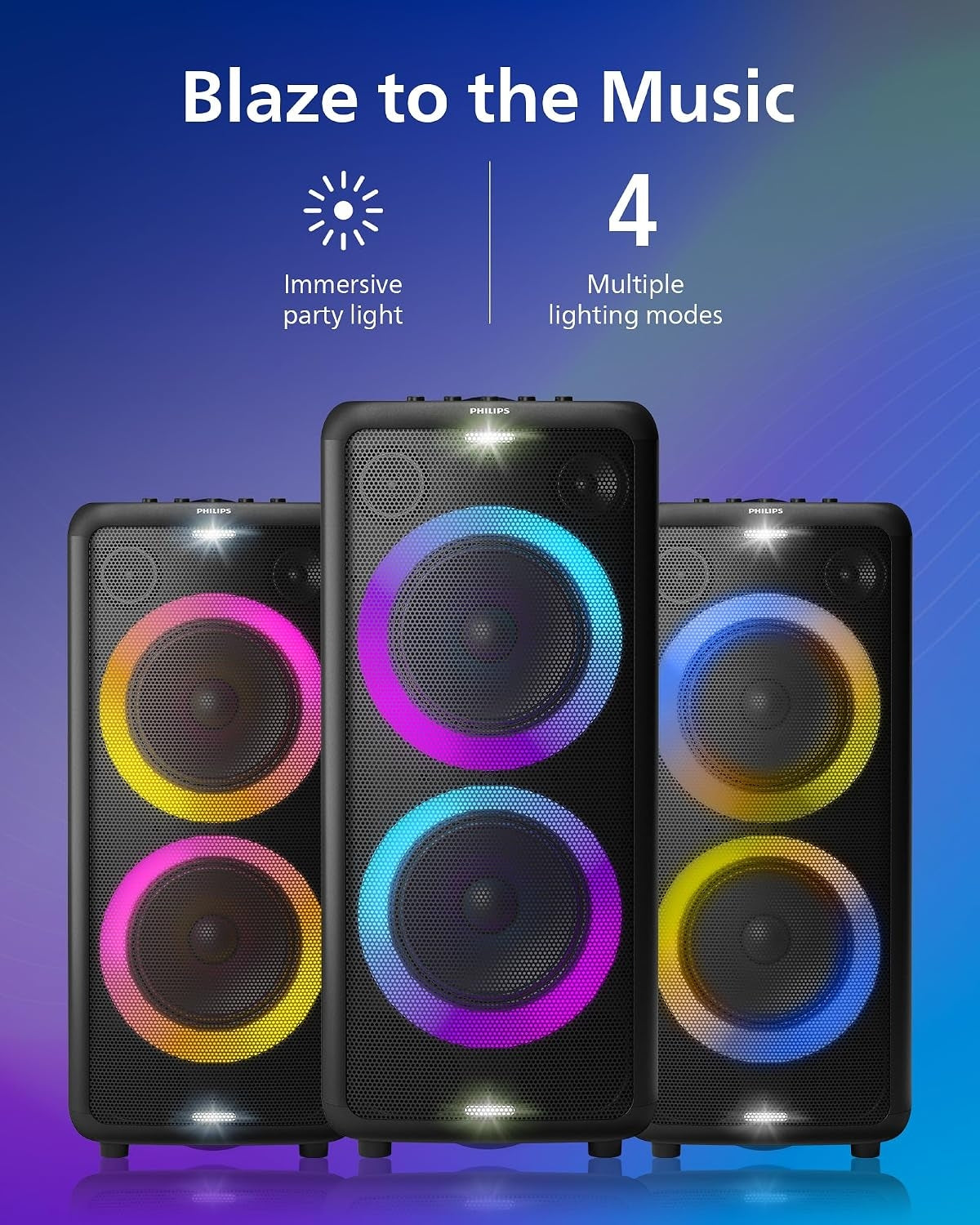 Philips - 80 W Wireless Speaker (Each) - Black TAX5206/37