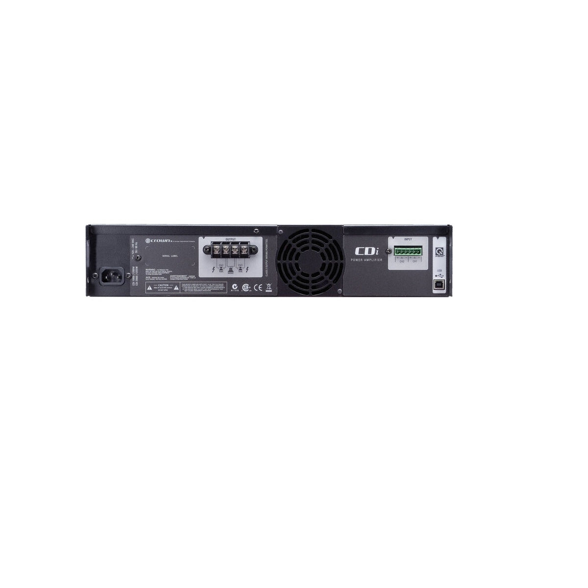 Crown Audio CDi 2000 Two-Channel Commercial Amplifier 800W/Channel at 4 Ohms, 70V/140V
