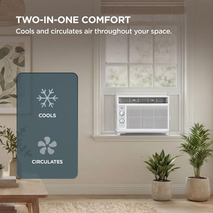 TCL 5,000 BTU (DOE) Mechanical Window Air Conditioner Cools 150 sq. ft. in White H5W33M