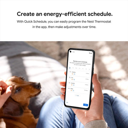 Google - Nest Thermostat - Programmable Wi-Fi Smart Thermostat - Fog GA02083-US