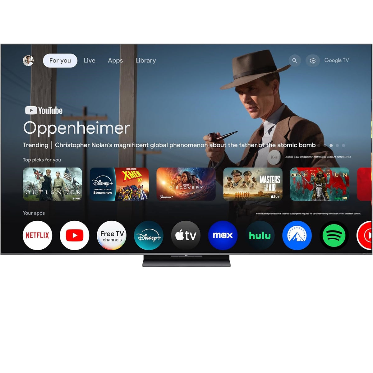 TCL - 65" Class QM8K Series 4K UHD QD-Mini LED Smart TV with Google TV (2025) 65QM8K