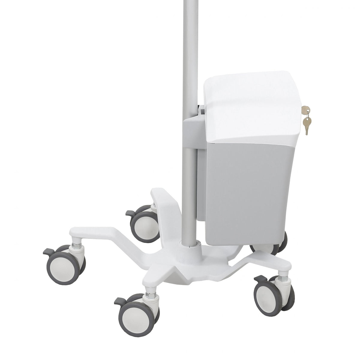 Ergotron StyleView Pole Cart, Up to 24-inch Monitor, Bright White 24-818-211