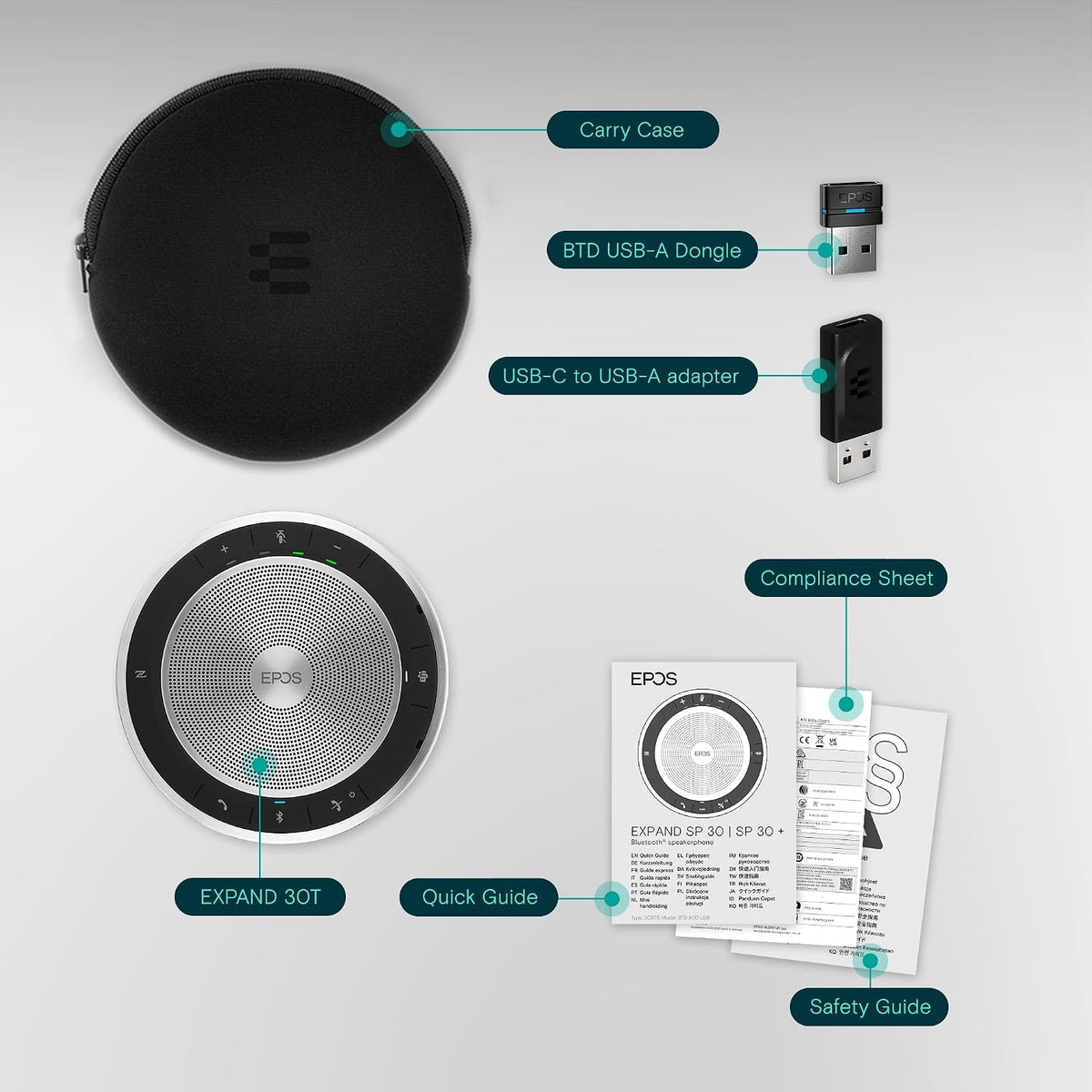 EPOS Expand SP 30T (1000225) Portable Bluetooth Speakerphone