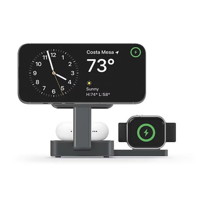Nimble PIVOT 3-in-1 Wireless Charger, Universal Qi Charging Stand, Adjustable stand charges at the perfect angle - NB-WP-3N-12541