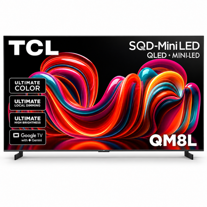 TCL 98" Class QM8L Series 4K SQD-Mini LED Smart Google TV (2026) 98QM8L