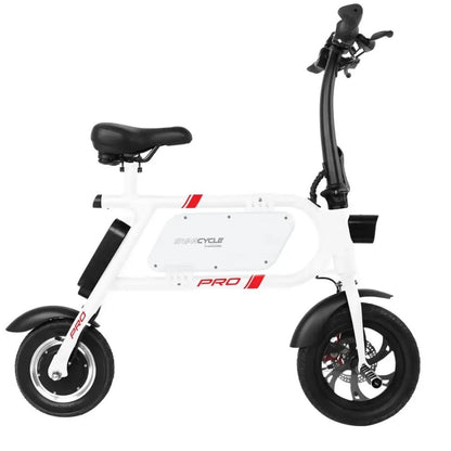 Swagtron Swagcycle Pro Folding SCP-1 E-Bike w/ 15-mile Max Operating Range & 18 mph Max Speed - White 38026-5 - UL Certified: UL2272