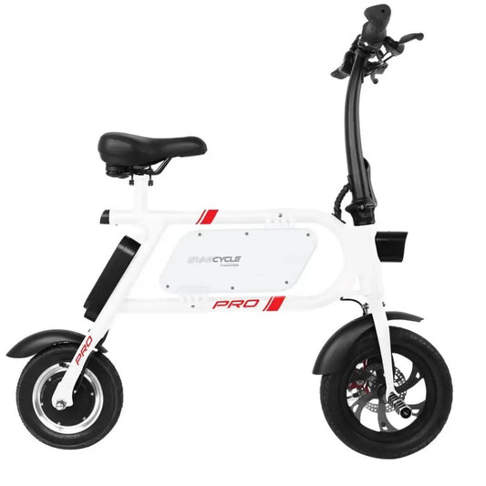 Swagtron Swagcycle Pro Folding SCP-1 E-Bike w/ 15-mile Max Operating Range & 18 mph Max Speed - White 38026-5 - UL Certified: UL2272