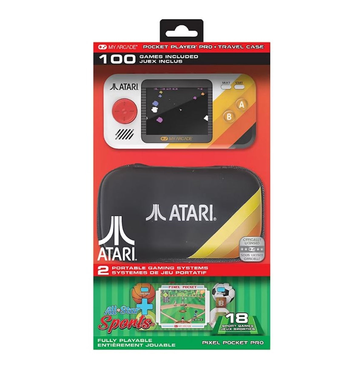 My Arcade Atari Pocket Player Pro Bundle and Sports Pixel Pocket Pro DGUNL-7182
