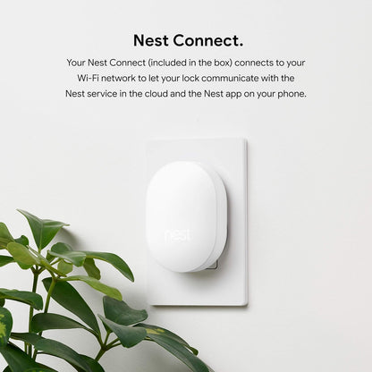 Nest x Yale - Smart Lock Wi-Fi Replacement Deadbolt with App/Keypad/Voice assistant Access - Satin Nickel