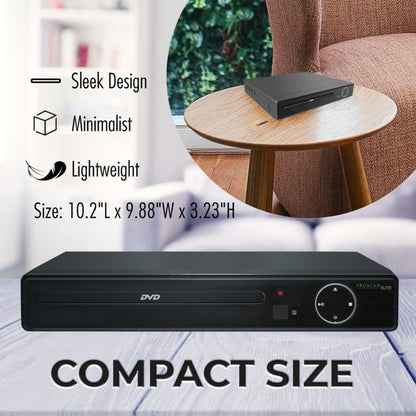 Proscan Elite HDMI DVD Player 1080P Up-Conversion with 6' HDMI Cable, Black, PEDVD6768