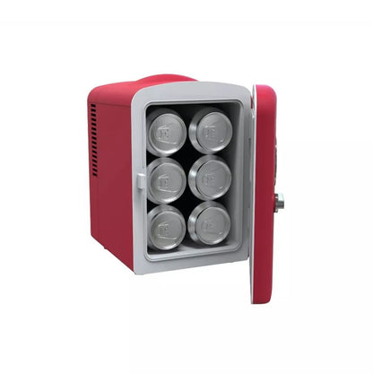 Frigidaire 6 Can Mini Personal Dorm Fridge Cooler Moonbeam EFMIS429-RED