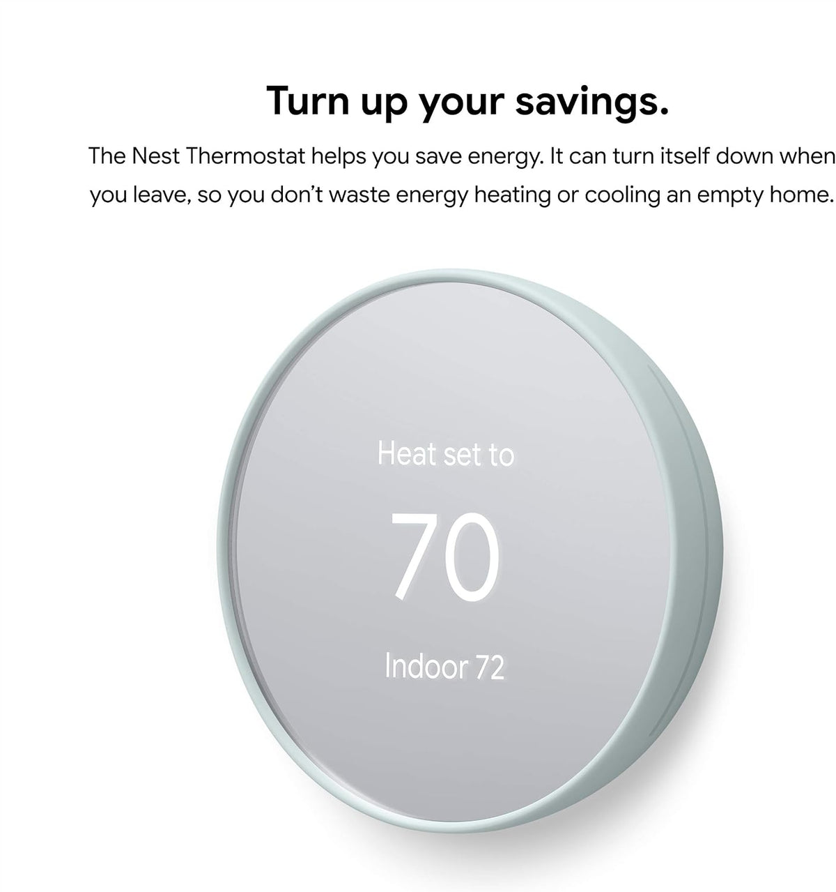 Google Nest Smart Thermostat for Home, Programmable Wi-Fi Thermostat - Fog 69N3SF