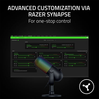 Razer - Seiren V3 Chroma Condenser USB Microphone - Black RZ19-05060100-R3U1