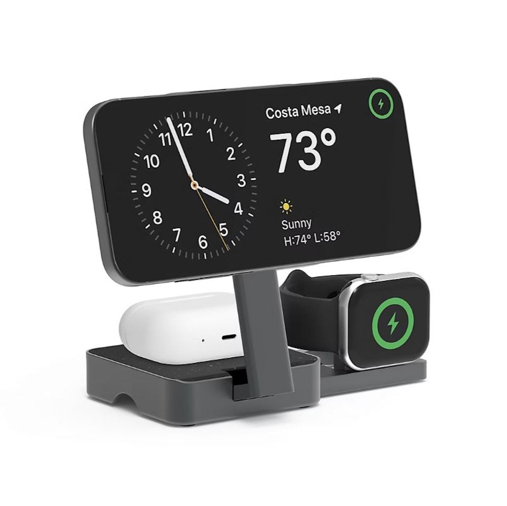 Nimble PIVOT 3-in-1 Wireless Charger, Universal Qi Charging Stand, Adjustable stand charges at the perfect angle - NB-WP-3N-12541