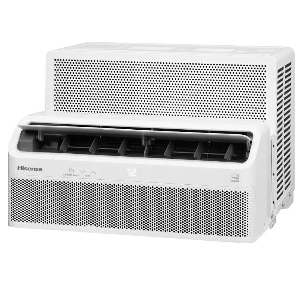 Hisense 8,000 BTU Smart Inverter Window Air Conditioner w/ Easy Install Bracket, 115V, Easy Install Bracket, 3-Fan Speeds, 700Watts - HLAW0825TW