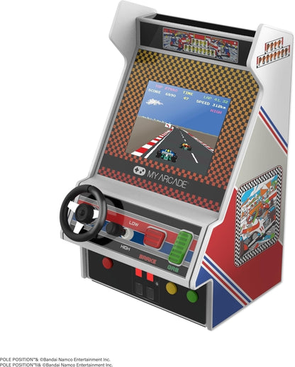 My Arcade Pole Position Racing Player Retro Mini Arcade Console 2 Games DGUNL7022
