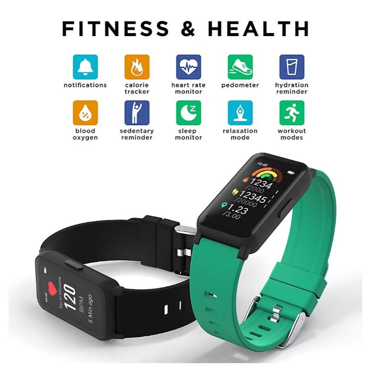iTouch Active 4 Unisex Coral Smartwatch Fitness Tracker TC4S01-G14