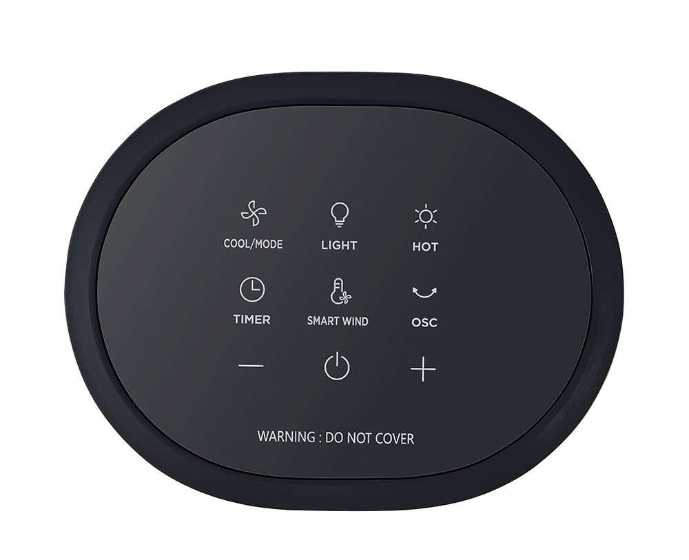 Midea 3-in-1 Bladeless Fan, Air Purifier, and Heater, Black, MSF15AH6LB