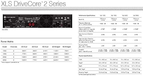 Crown XLS1502 2-Channel Class D DriveCore Professional Power Amplifier with DSP