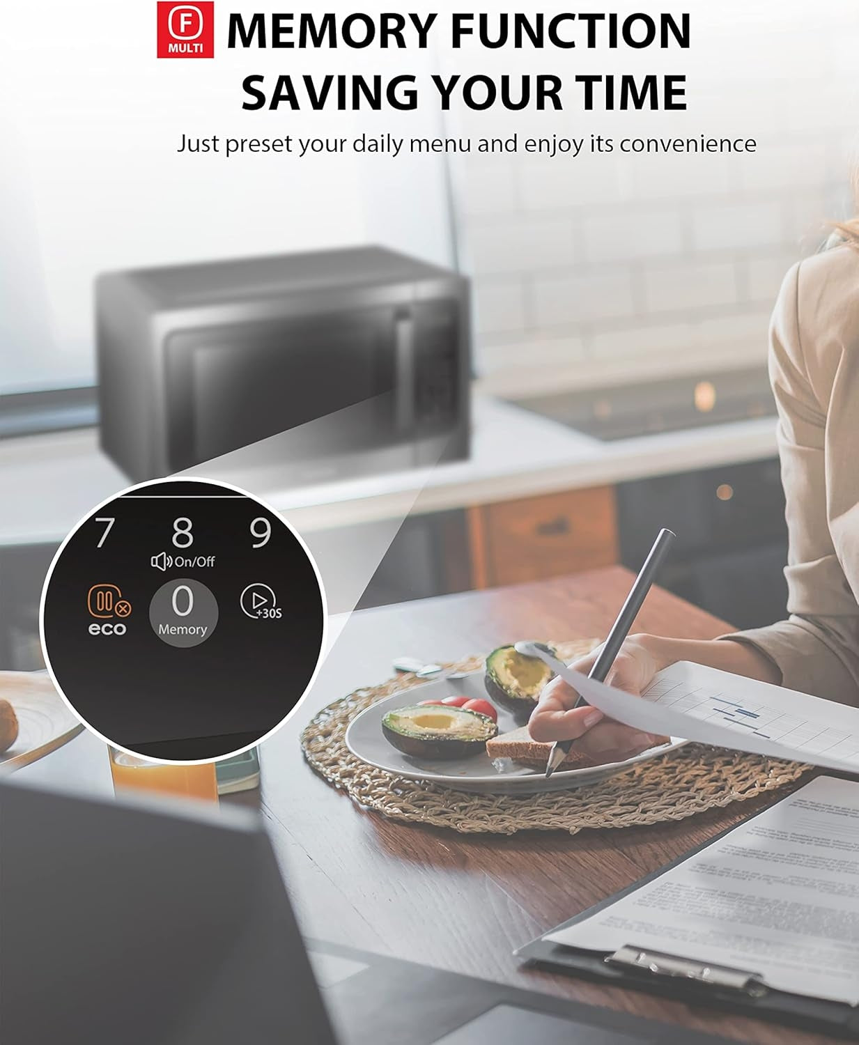 TOSHIBA Countertop Microwave Oven with Smart Sensor and Position Memory Turntable, Function, 1.6 Cu.ft 13.6" Removable Black Stainless Steel, 1200W ML-EM45P(BS)