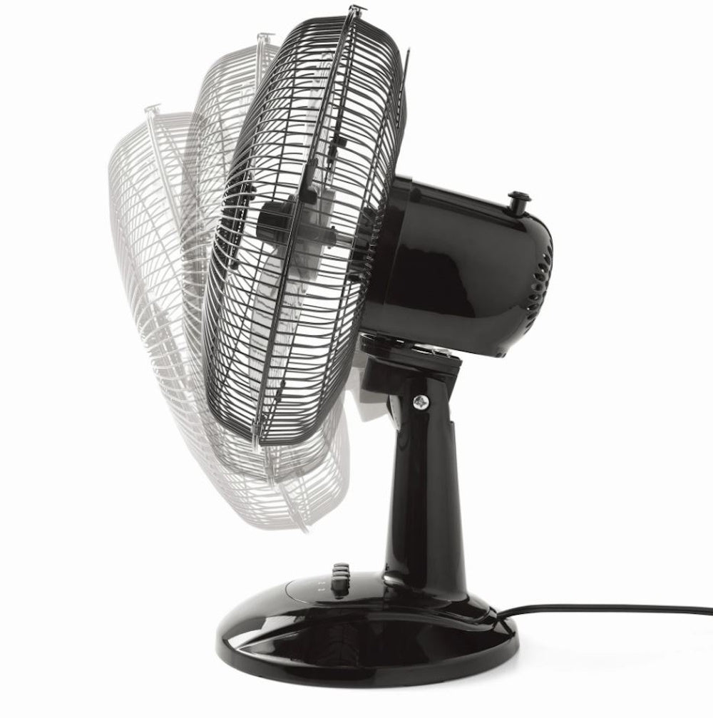 Mainstays 12" 3-Speed Oscillating Table Fan, FT30-8MBB, Black