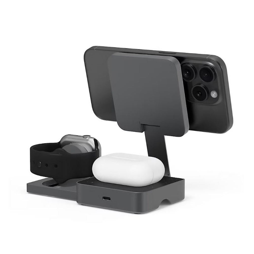 Nimble PIVOT 3-in-1 Wireless Charger, Universal Qi Charging Stand, Adjustable stand charges at the perfect angle - NB-WP-3N-12541