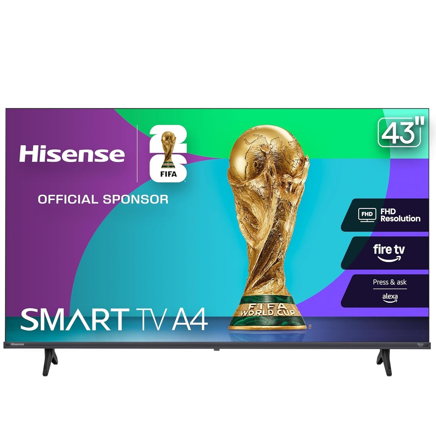 Hisense 43-Inch Class A4 Series FHD 1080p Smart Fire TV DTS Virtual: X, Slim Bezel Design, Alexa Built in - 43A4NF
