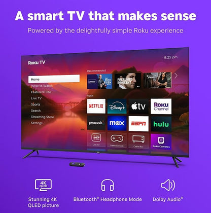 Roku 65" Class Plus Series 4K QLED Mini-LED Smart RokuTV (2025) 65R5C6
