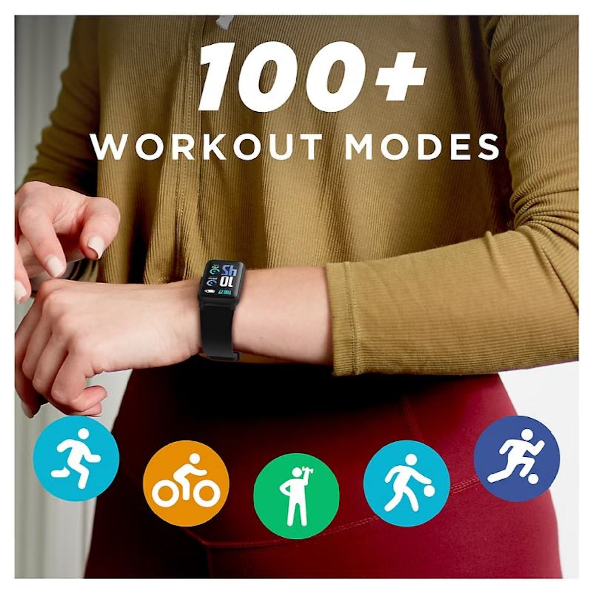 iTouch Active 4 Unisex Coral Smartwatch Fitness Tracker TC4S01-G14