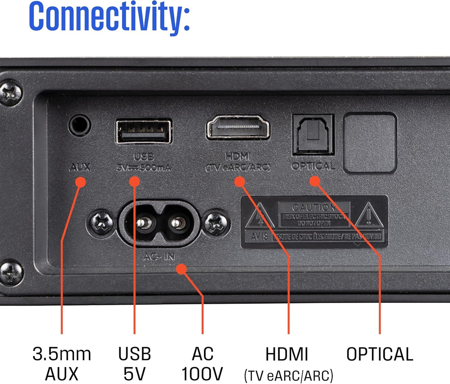 Westinghouse - 2.0 Mini Sound Bar w/ Dolby Atmos, Dolby Digital Plus, Bluetooth & Roku TV Ready - Black WS200AM