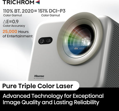Hisense M2 Pro 1300-Lumen UHD 4K, 65” - 200”, Triple Laser Smart Projector M2PRO