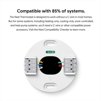 Google Nest Smart Thermostat for Home, Programmable Wi-Fi Thermostat - Fog 69N3SF