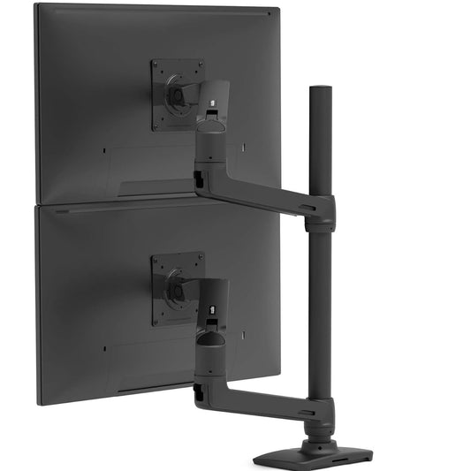 Ergotron LX Dual Desk Mount Stacking Arm for Displays up to 40" Matte Black 45-509-224