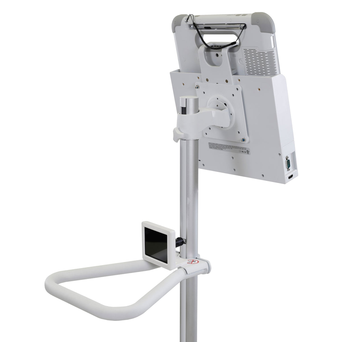 Ergotron StyleView Pole Cart, Up to 24-inch Monitor, Bright White 24-818-211