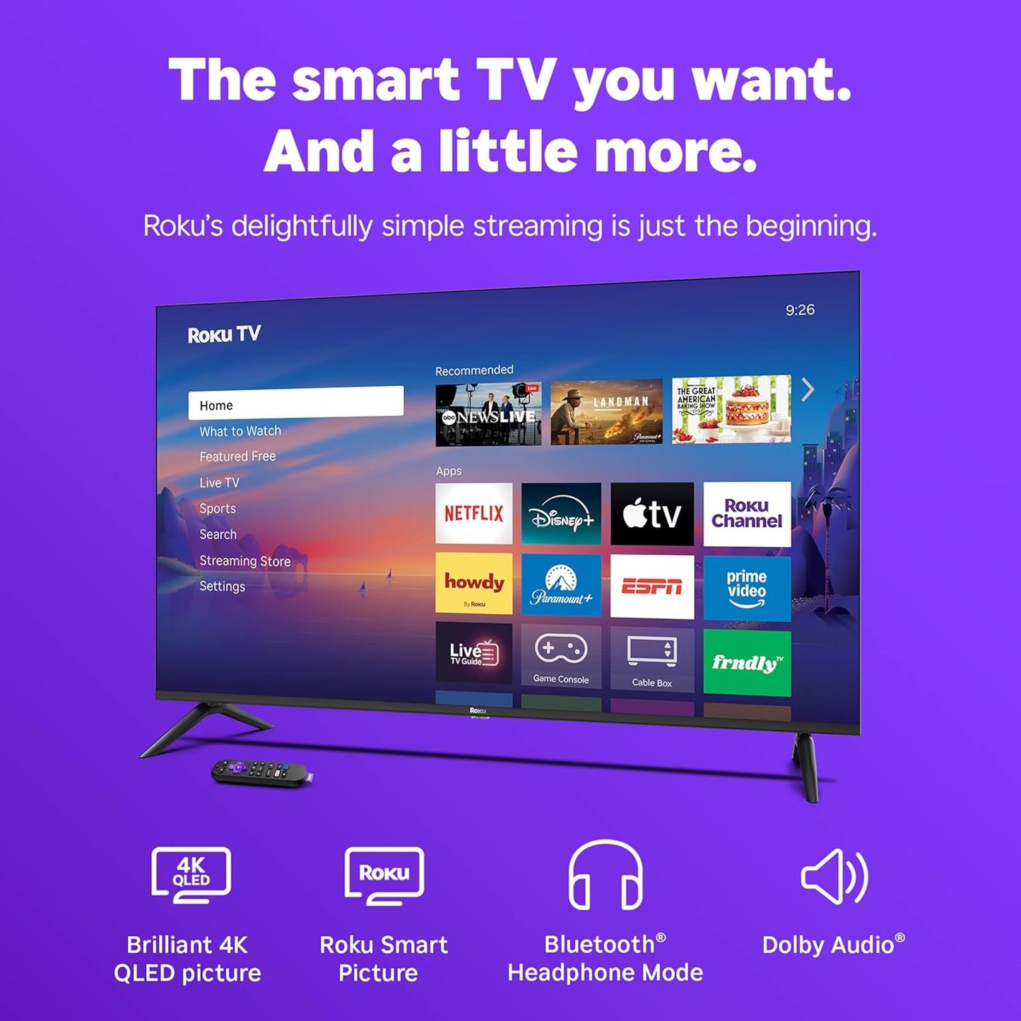 Roku - 50" Class Select Series 4K QLED Smart RokuTV (2026) 50R5D5