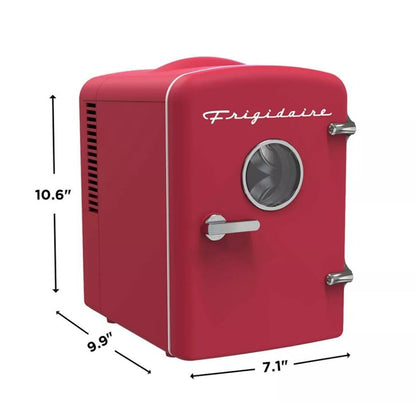 Frigidaire 6 Can Mini Personal Dorm Fridge Cooler Moonbeam EFMIS429-RED