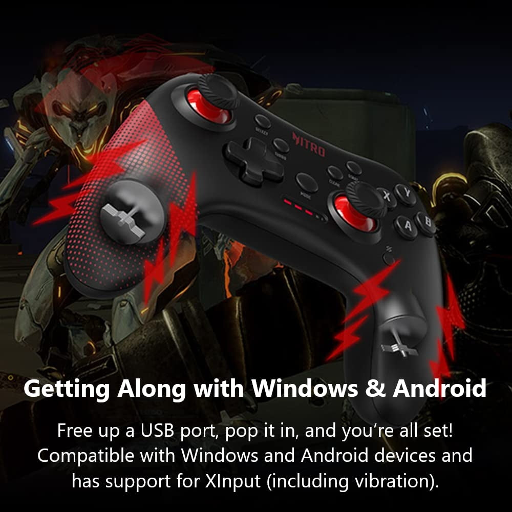 Acer Nitro Gaming Controller NGR200 for PC & Android Devices - Red/Black