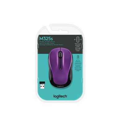 Logitech - M325s Wireless Optical Compact Ambidextrous Mouse Vivid Violet 910-006826