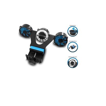 Technical Pro OFBBQ Barbecue Grill LIght and Fan Equipped With 12 LED Bulbs And 2 Individually Rotating Fans