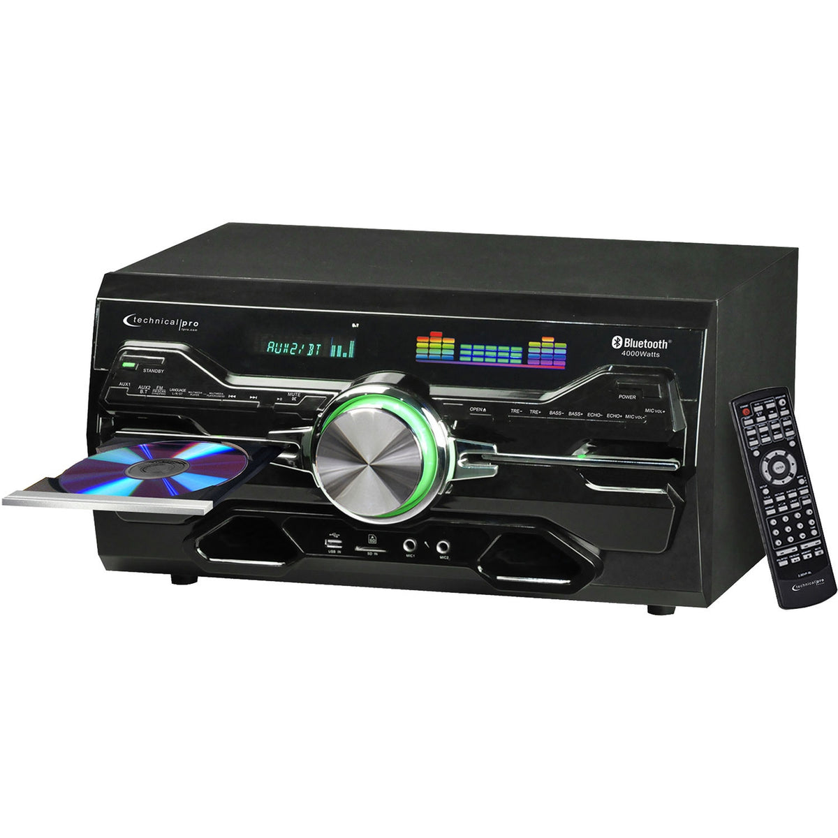 Technical Pro DV10K Stereo Audio Receiver with Built-in Multi-Region DVD Player