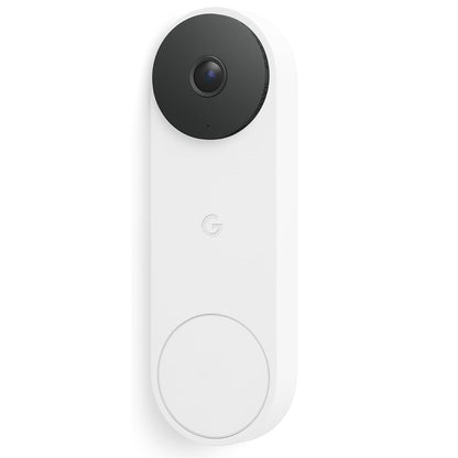 Google - Nest Doorbell (wired, 3rd gen) - Latest Model - 2K Video and Gemini - Snow GA09967-US