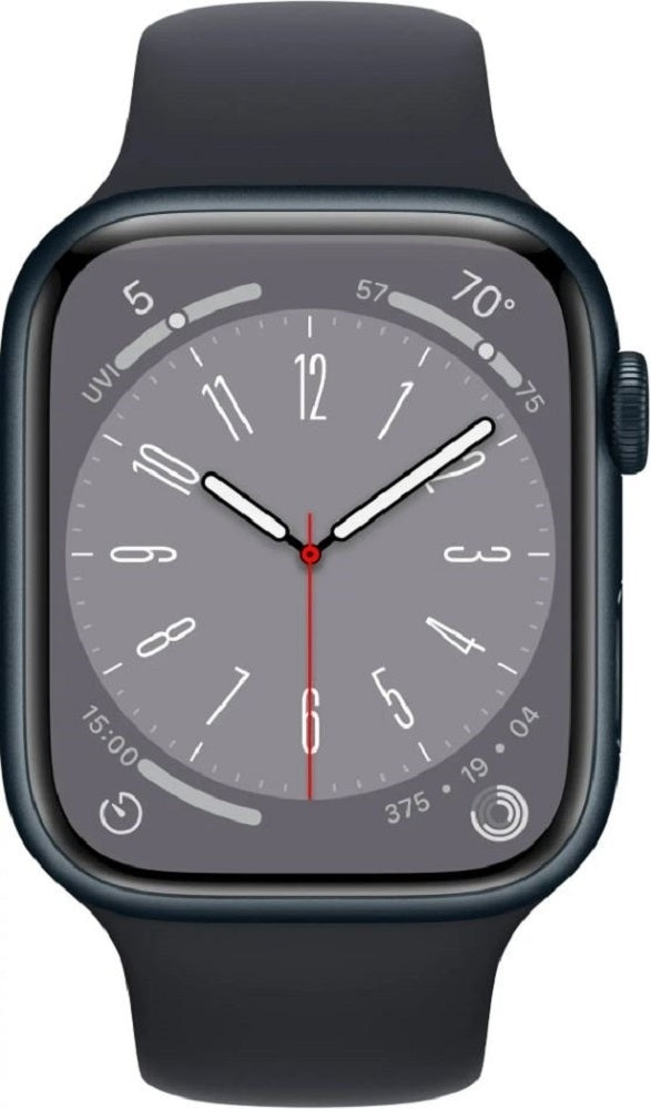Apple Watch Series 8 45mm Aluminum Case Midnight Sport Band M/L (2022) MNUL3LL/A