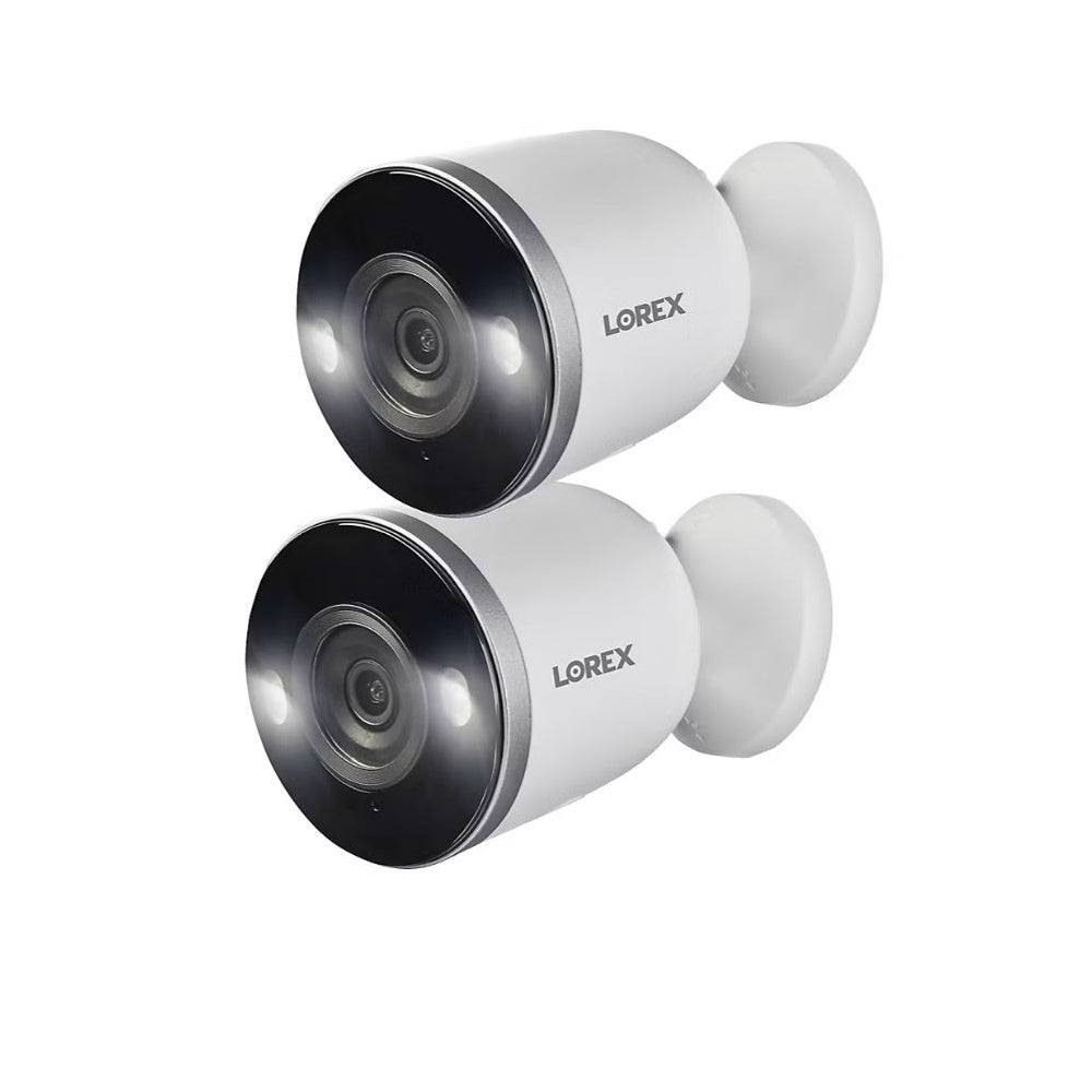 Lorex 2K Spotlight Indoor/Outdoor Wi-Fi Security Camera with 32GB SD Card, 2-Pack. BW482CAD-E